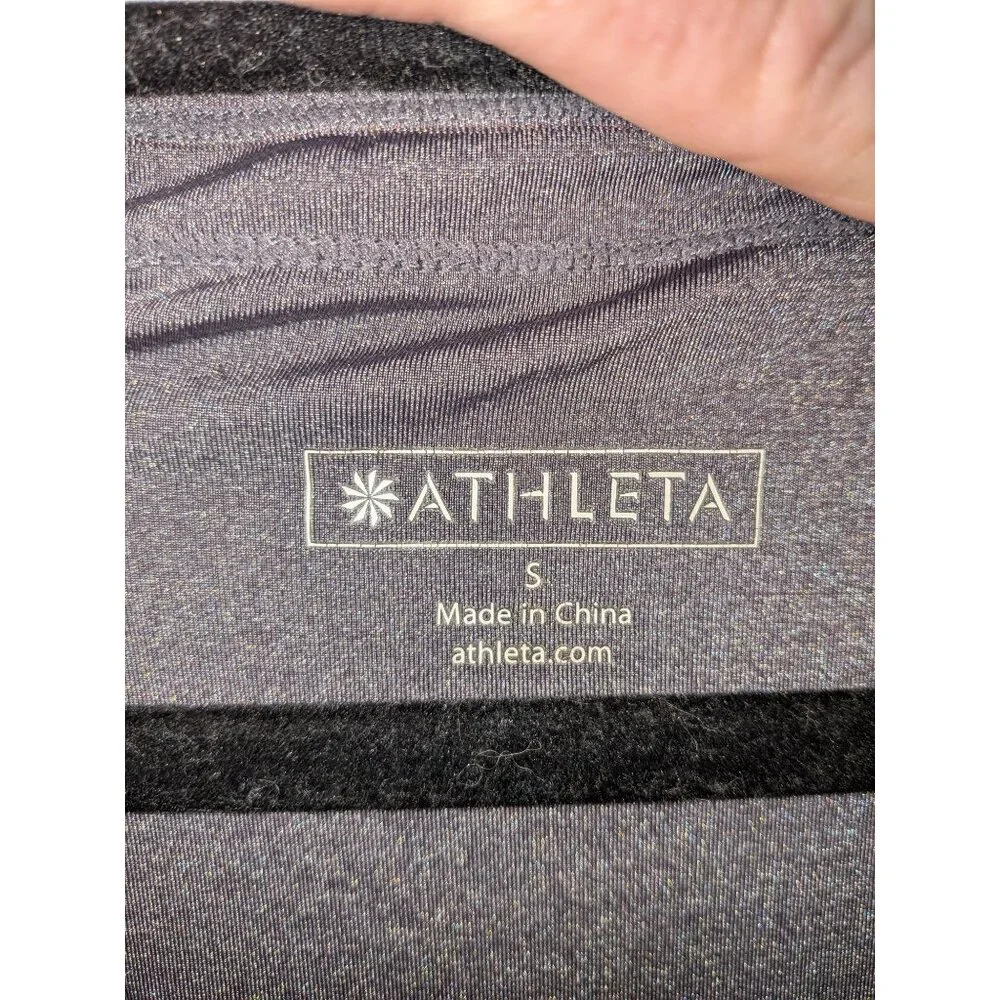 Athleta Womens Ruched V Neck Performance Tank Top Size Small Yoga Pilates - Picture 2 of 7